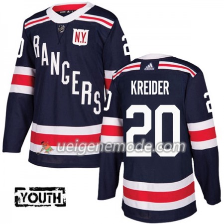 Kinder Eishockey New York Rangers Trikot Chris Kreider 20 Adidas 2017-2018 Navy Blue 2018 Winter Classic Authentic